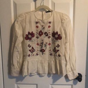 Zara Embroidered Blouse